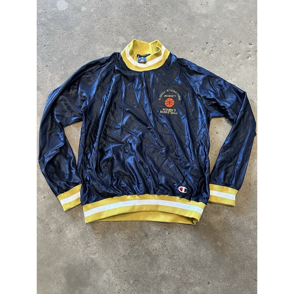 VTG‎ 80s champion Florida international University basketball Warm Up Jersey L